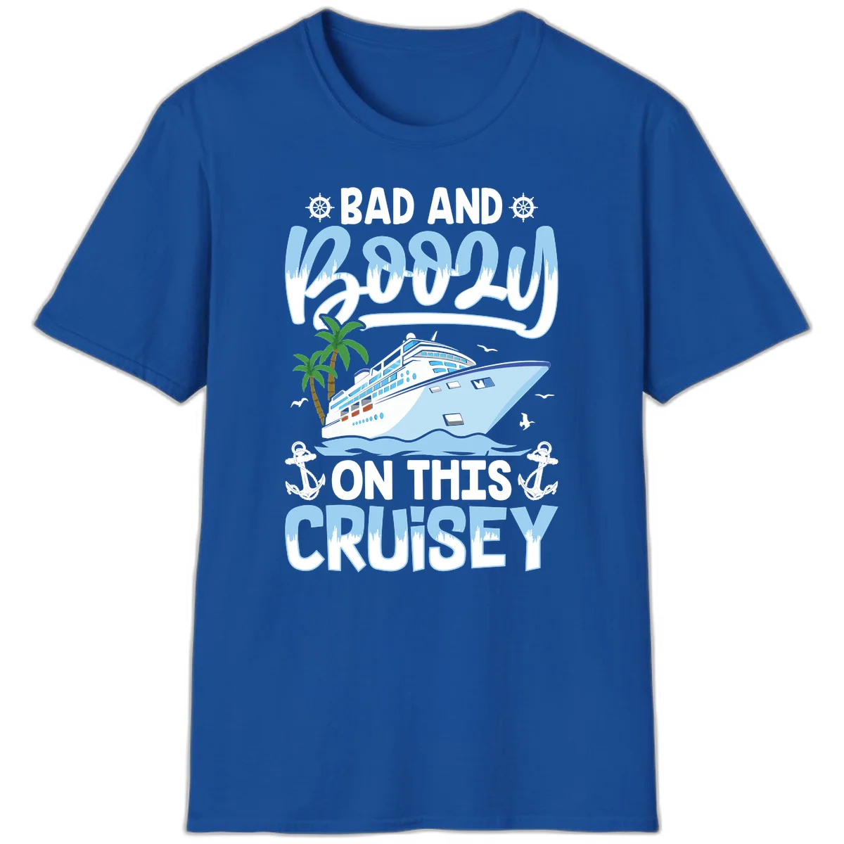Bad And Knotty On This Cruise T-Shirt in Royal