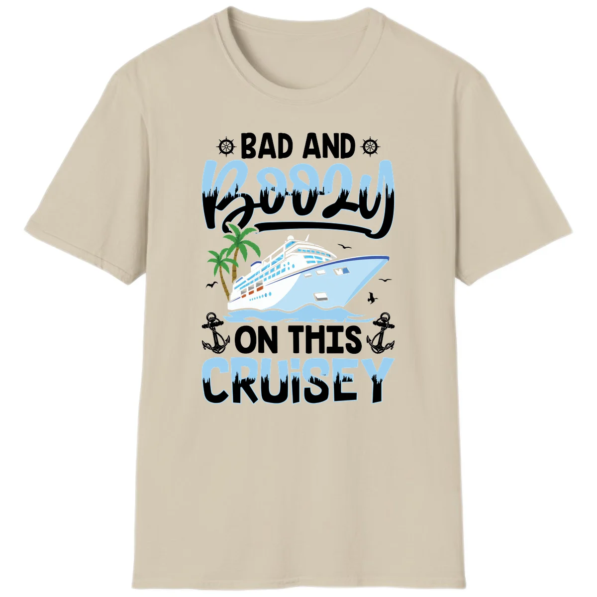 Bad And Knotty On This Cruise T-Shirt in Sand
