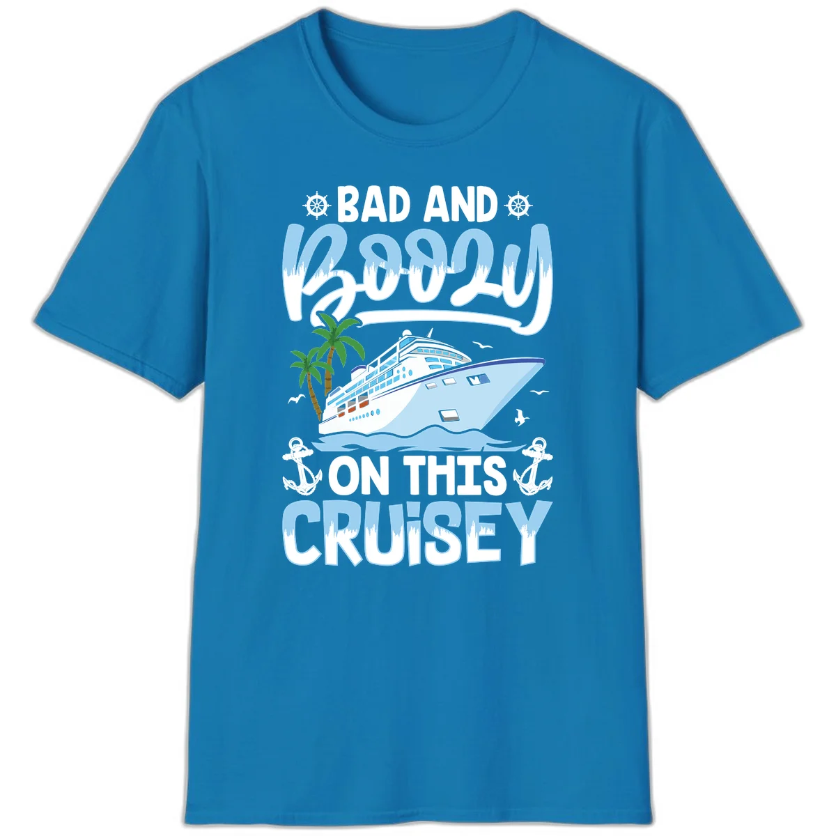 Bad And Knotty On This Cruise T-Shirt in Sapphire