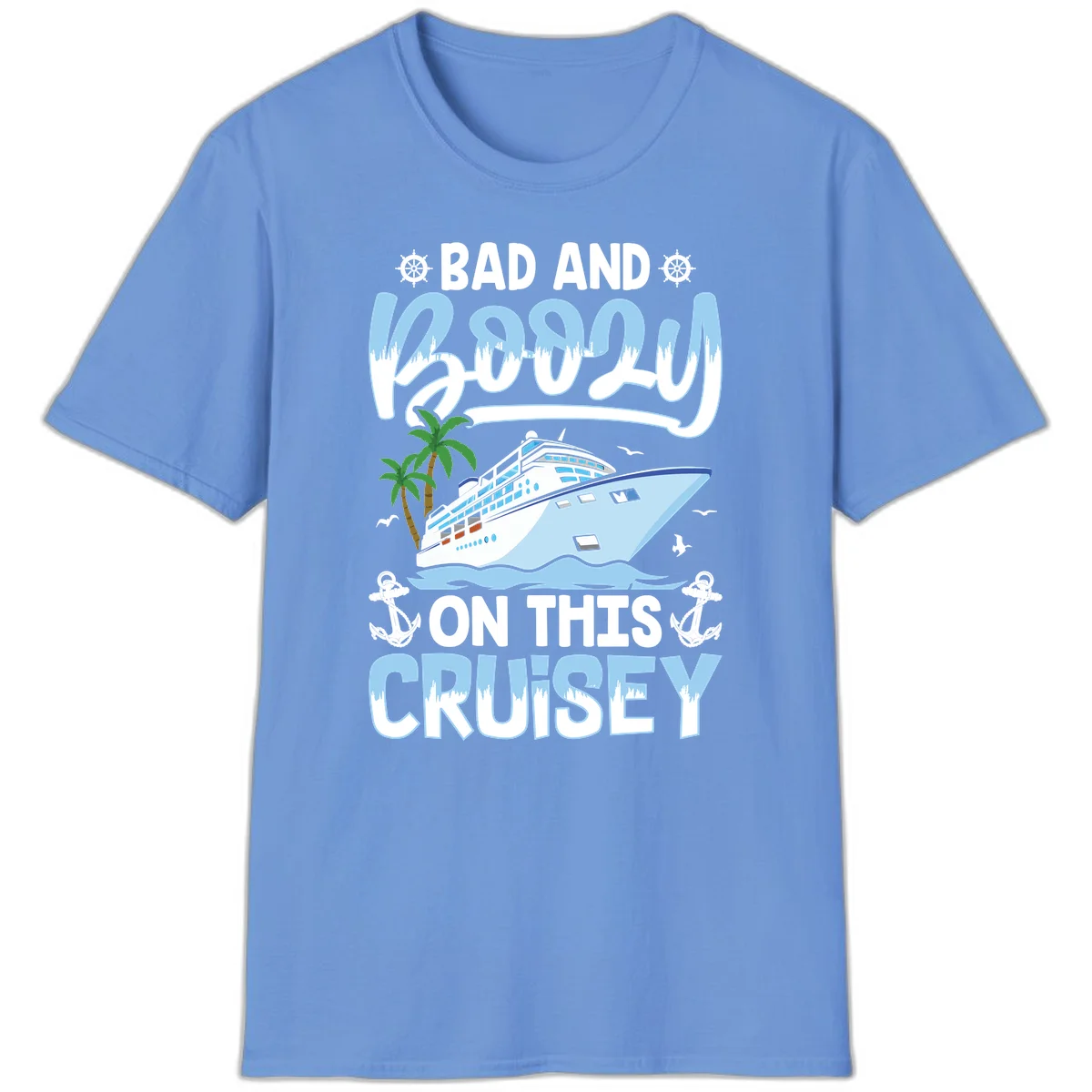 Bad And Knotty On This Cruise T-Shirt in Carolina Blue