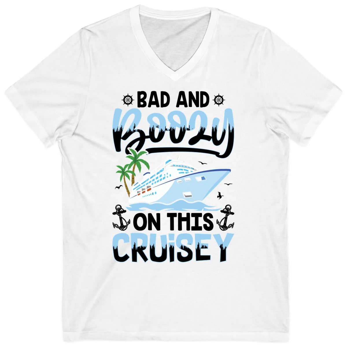 Bad And Knotty On This Cruise V-Neck in White