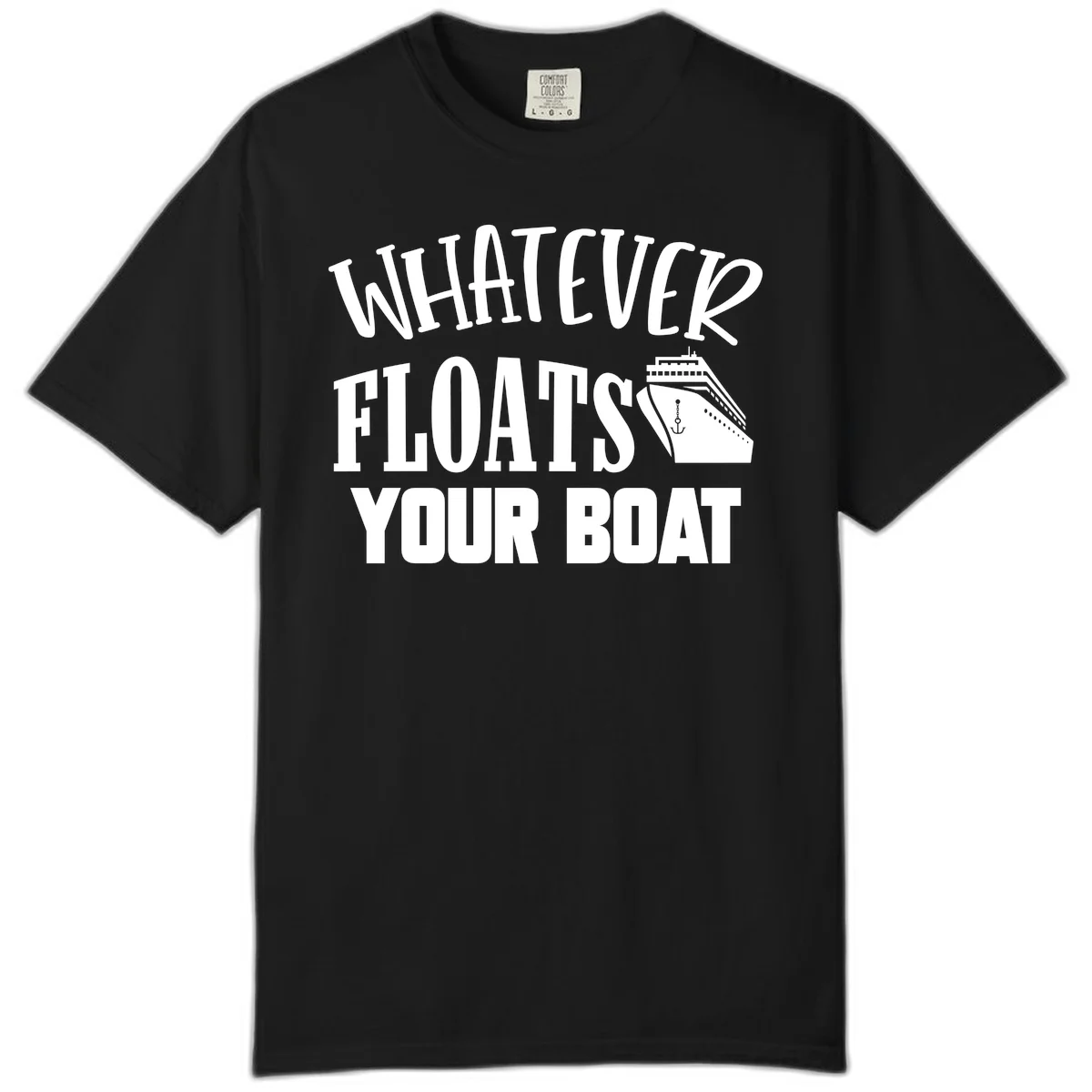 Whatever Floats Your Boat Comfort Color T-Shirt in Black