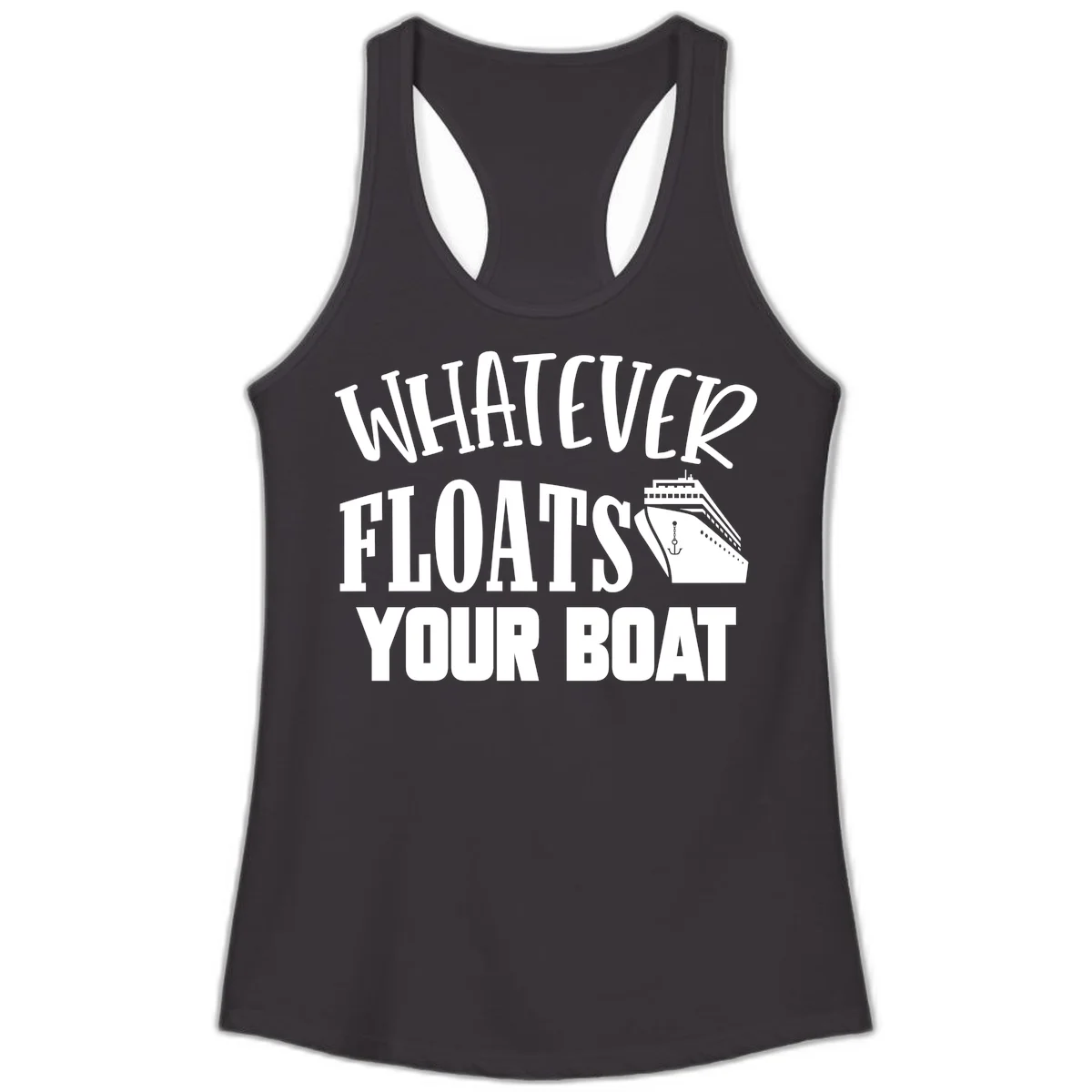 Whatever Floats Your Boat Ladies Tank Top in Black