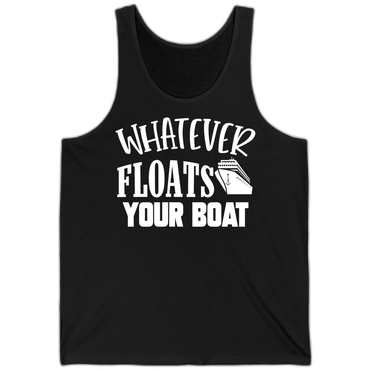 Whatever Floats Your Boat Cruise Tank Top in Black