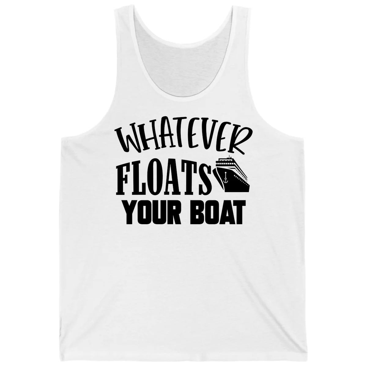 Whatever Floats Your Boat Cruise Tank Top in White