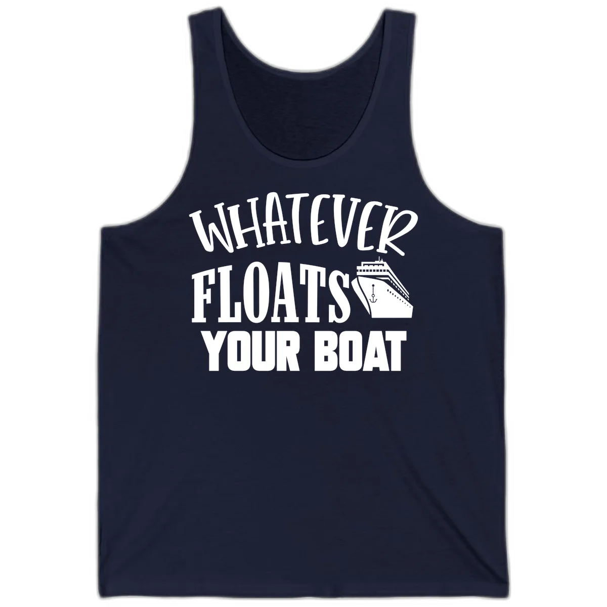 Whatever Floats Your Boat Cruise Tank Top in Navy