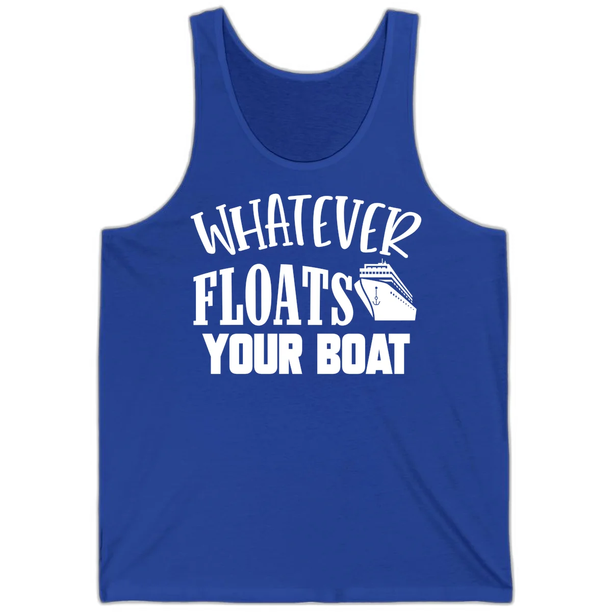 Whatever Floats Your Boat Cruise Tank Top in True Royal