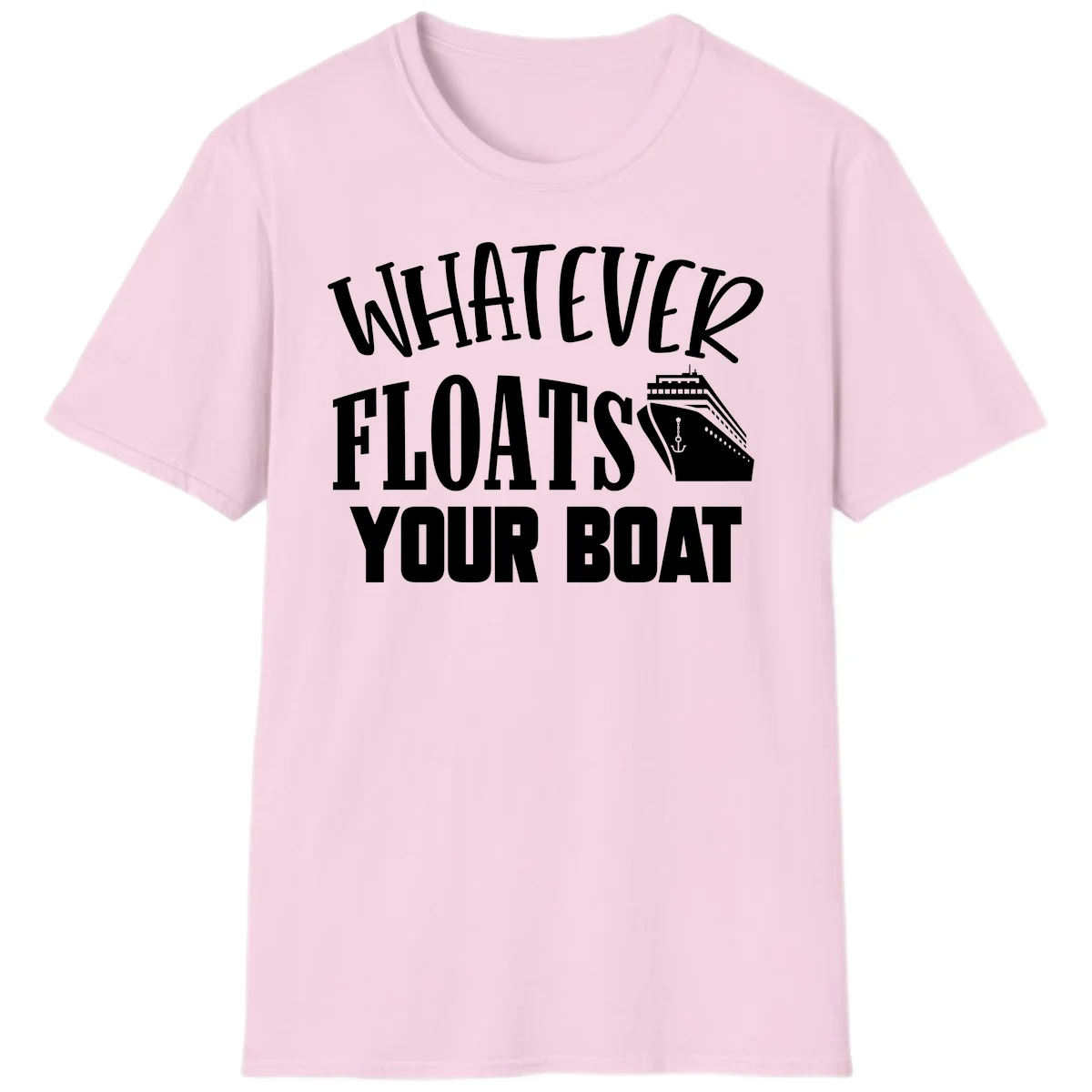 Whatever Floats Your Boat T-Shirt in Light Pink