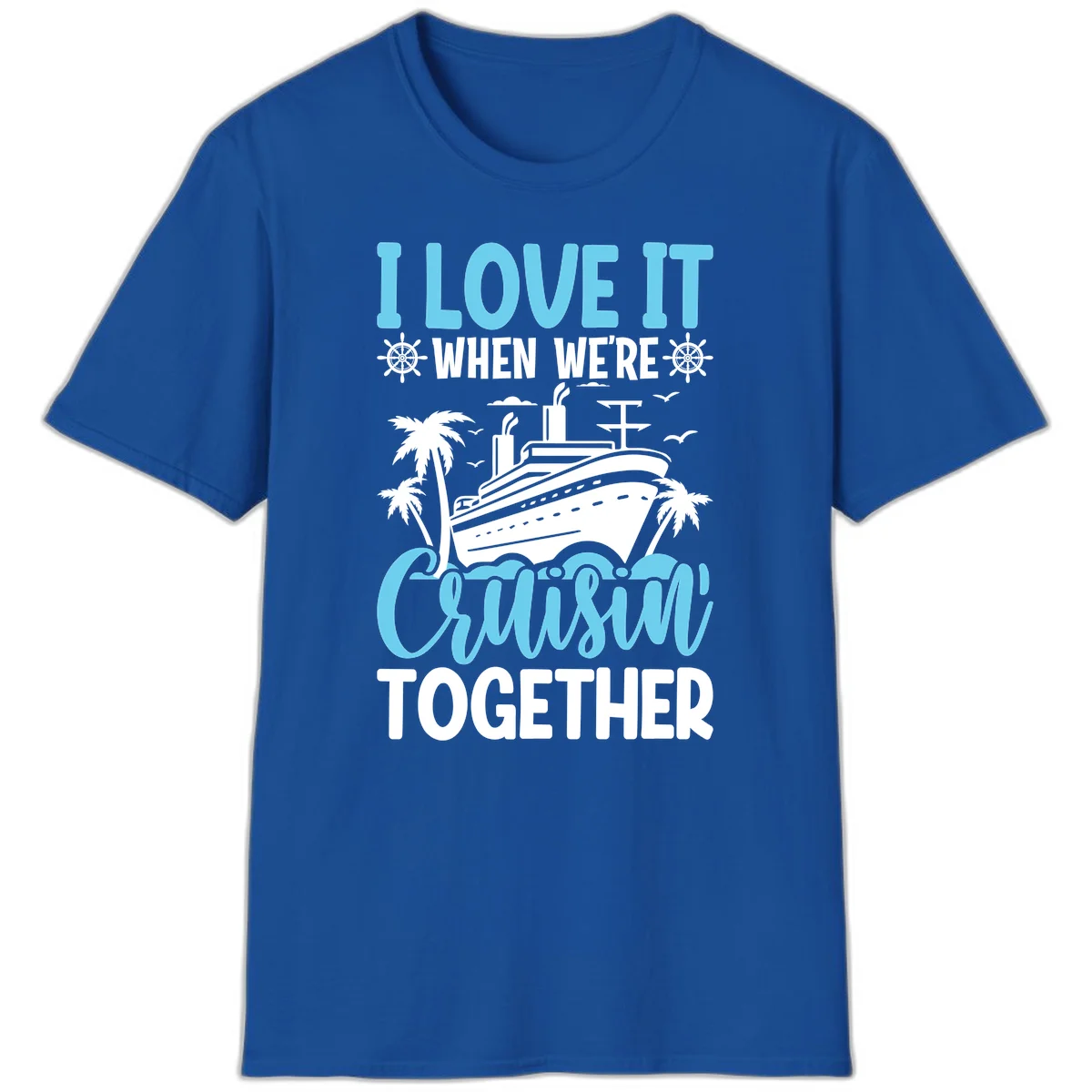 Cruising Together Nautical Design T-Shirt in Royal