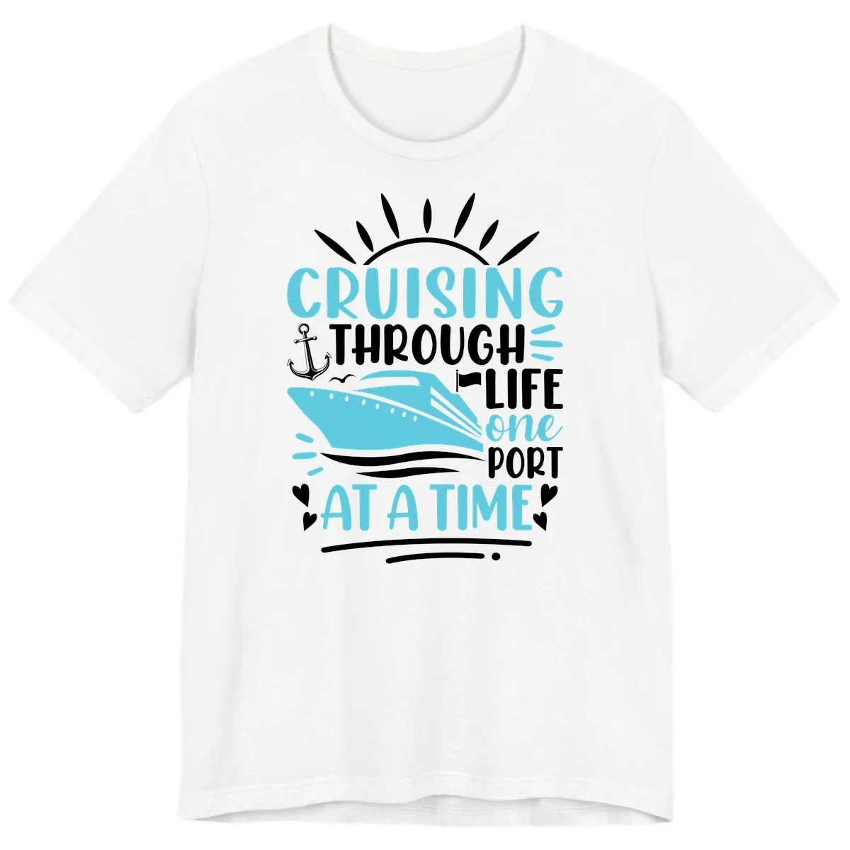 Cruising Through Life One Port At A Time Premium T-Shirt in White