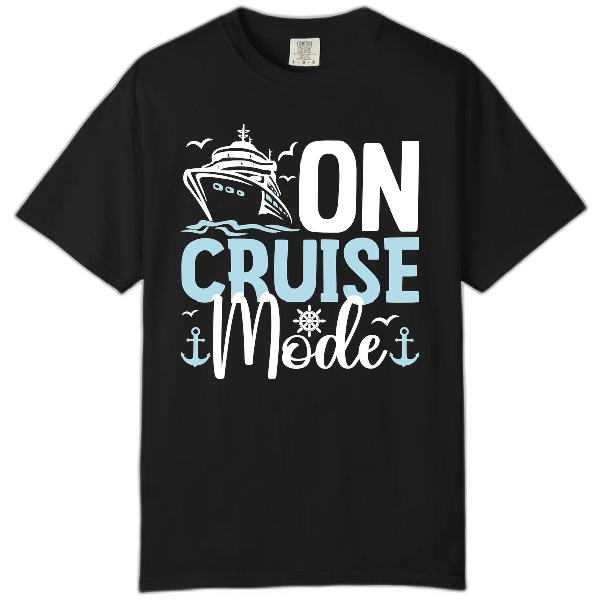 On Cruise Mode Comfort Colors T-Shirt in Black