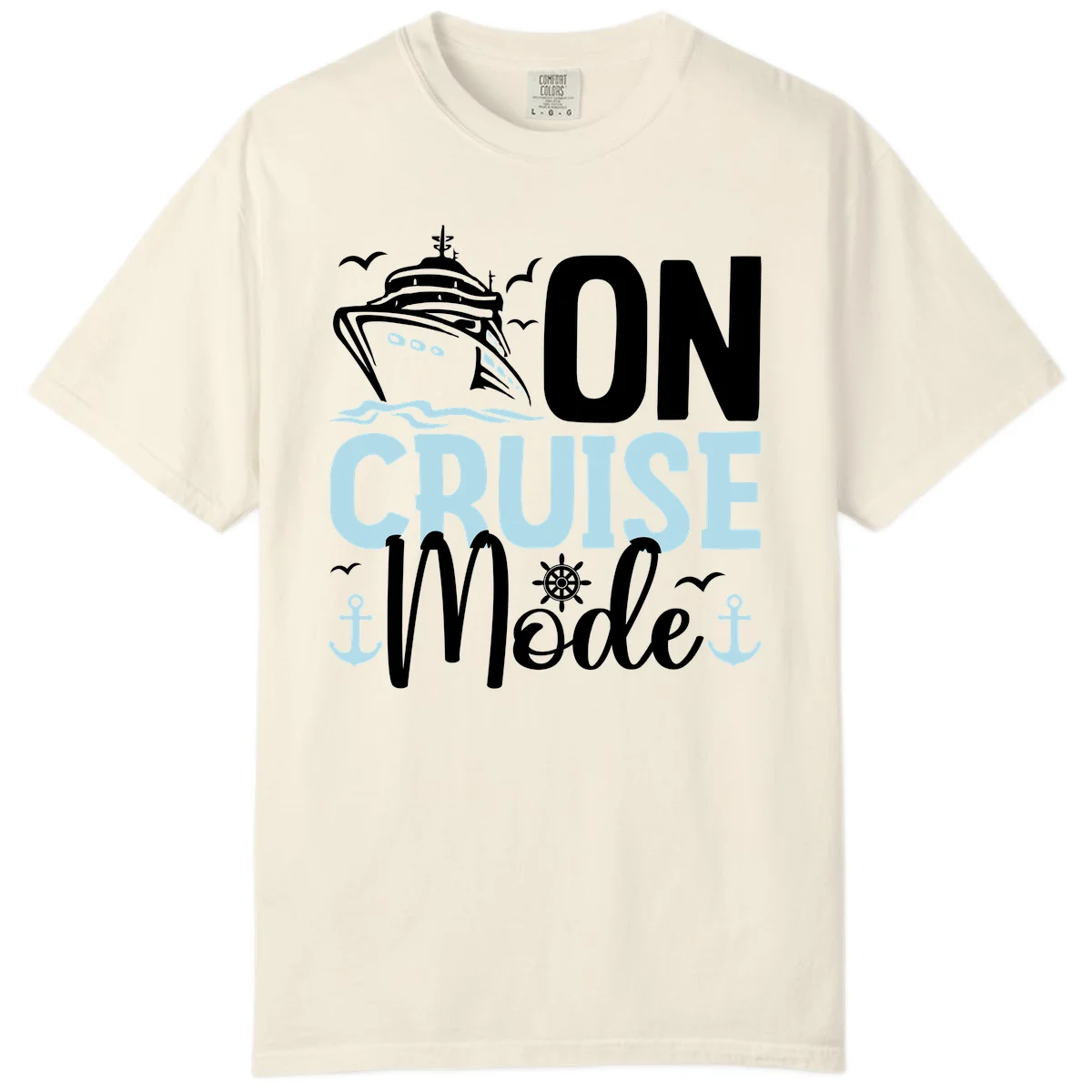 On Cruise Mode Comfort Colors T-Shirt in Ivory