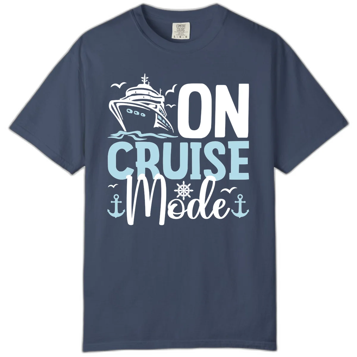 On Cruise Mode Comfort Colors T-Shirt in Midnight