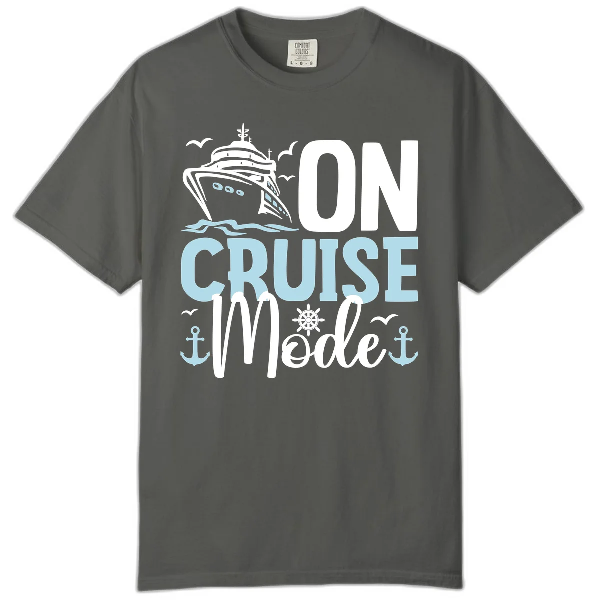 On Cruise Mode Comfort Colors T-Shirt in Pepper