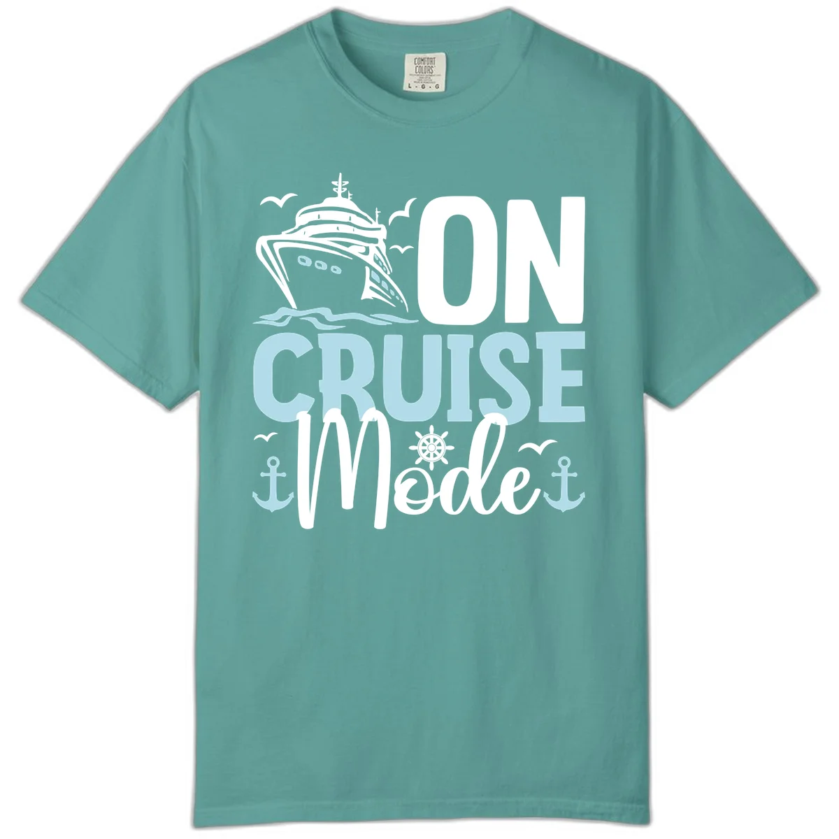 On Cruise Mode Comfort Colors T-Shirt in Seafoam