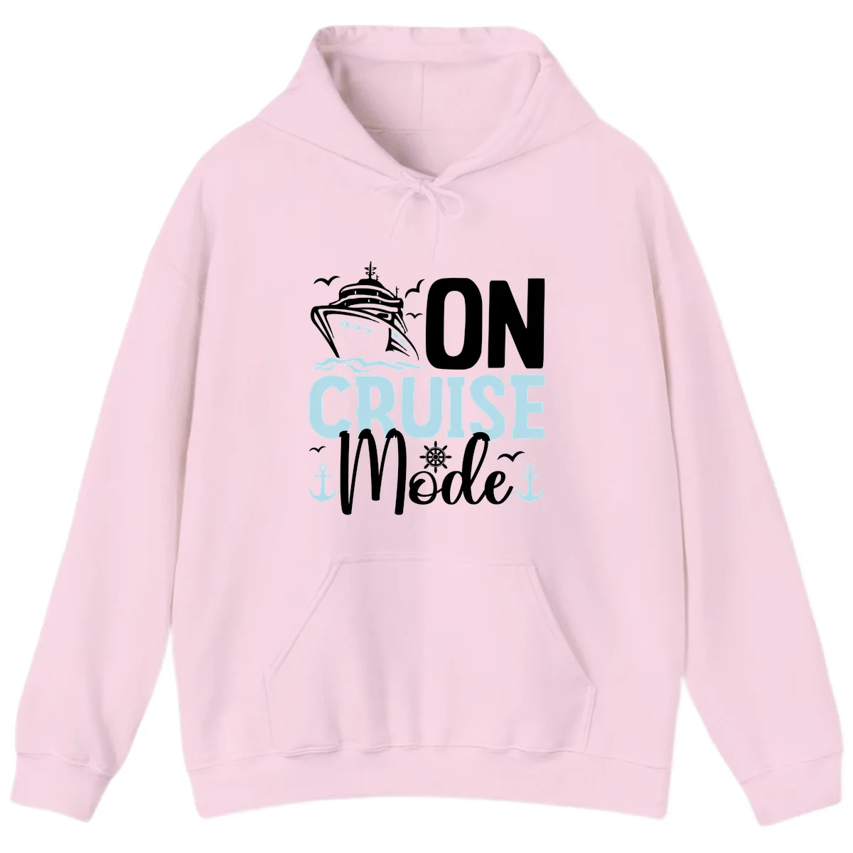 On Cruise Mode Vacation Hoodie in Light Pink