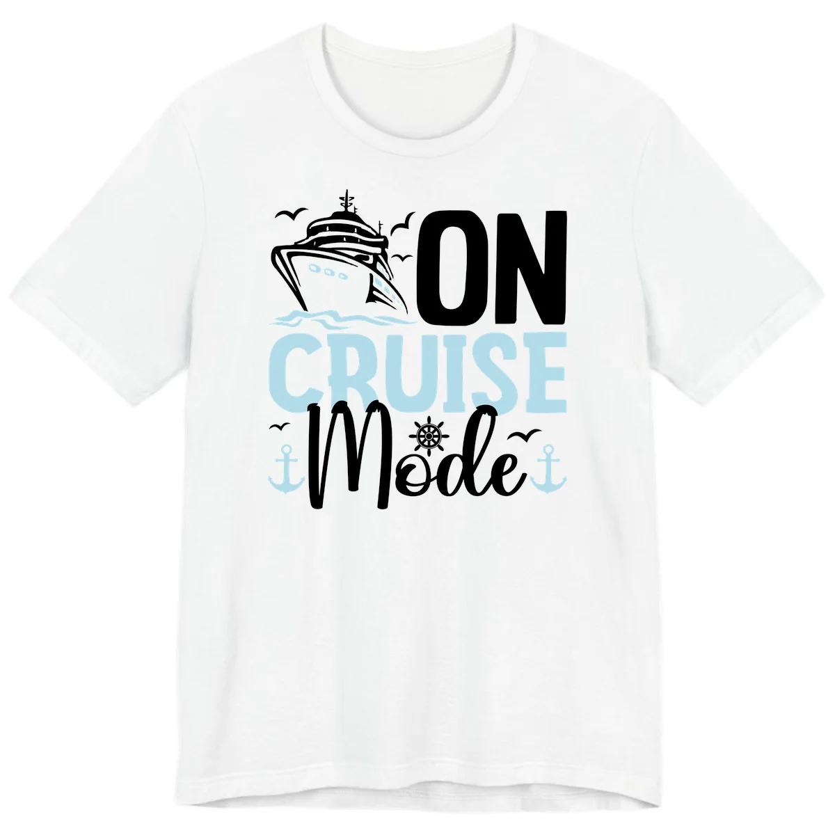 On Cruise Mode Premium T-Shirt for Vacation in White