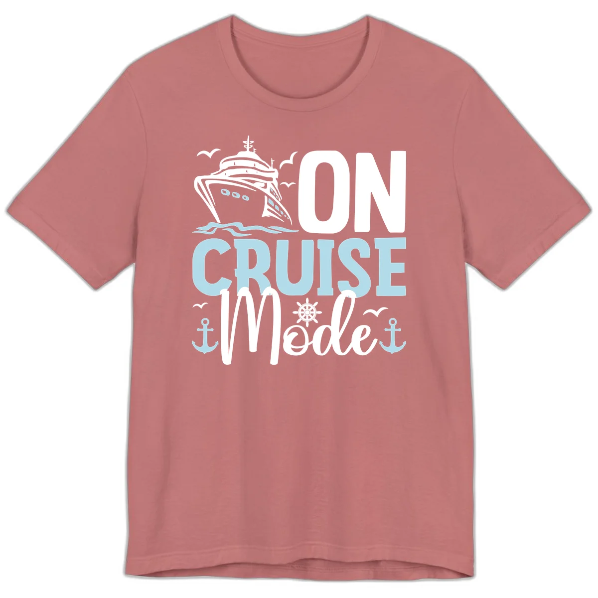 On Cruise Mode Premium T-Shirt for Vacation in Mauve