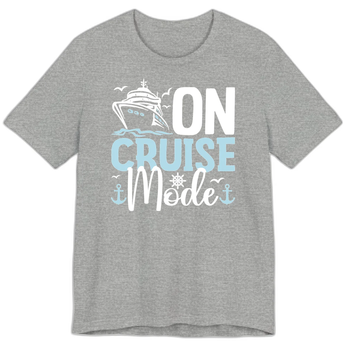 On Cruise Mode Premium T-Shirt for Vacation in Athletic Heather