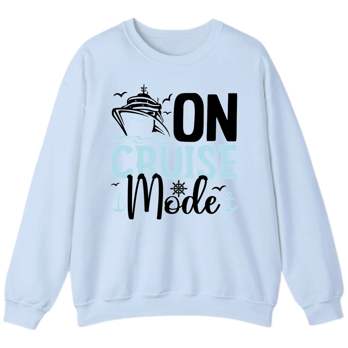 On Cruise Mode Crewneck Sweatshirt in Light Blue