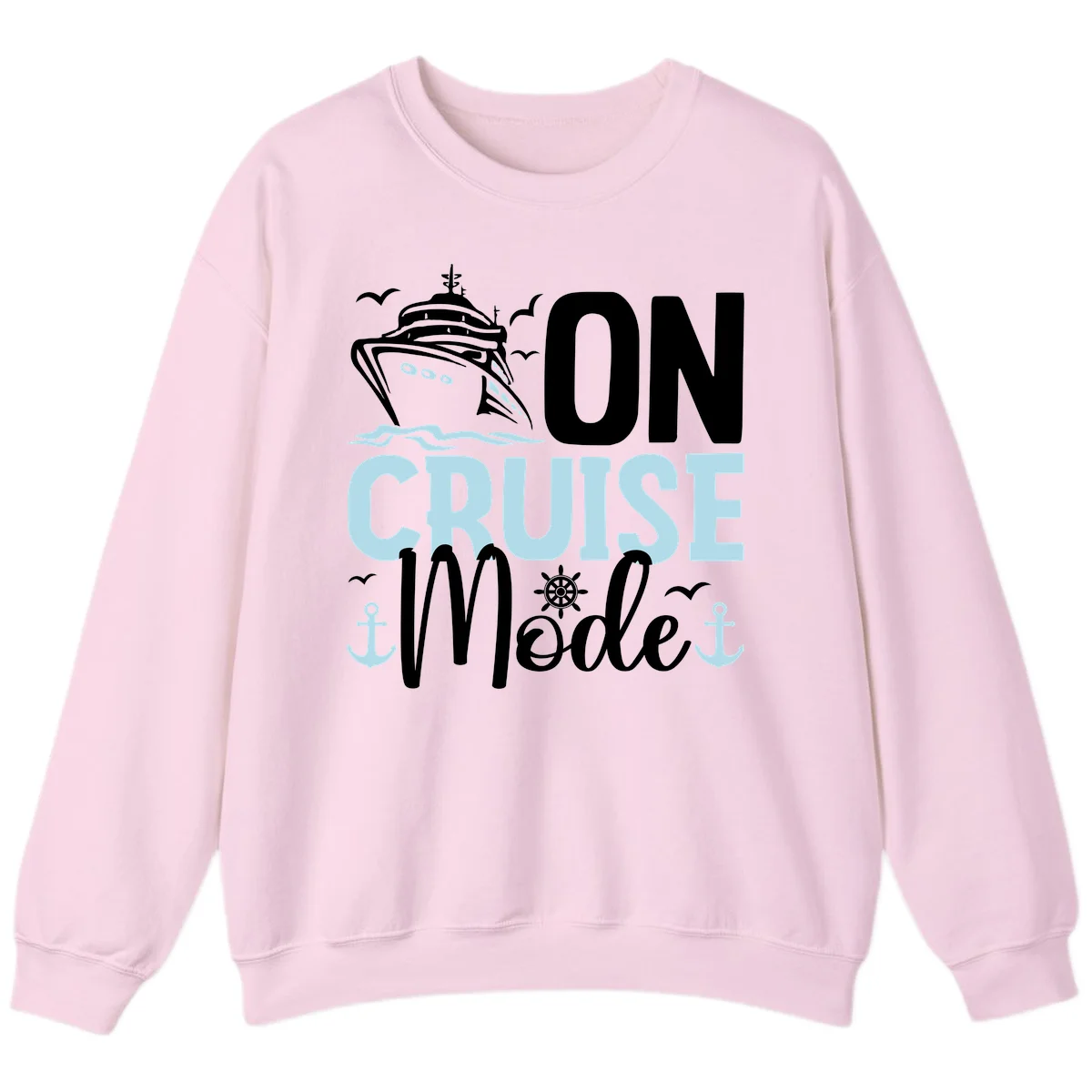 On Cruise Mode Crewneck Sweatshirt in Light Pink