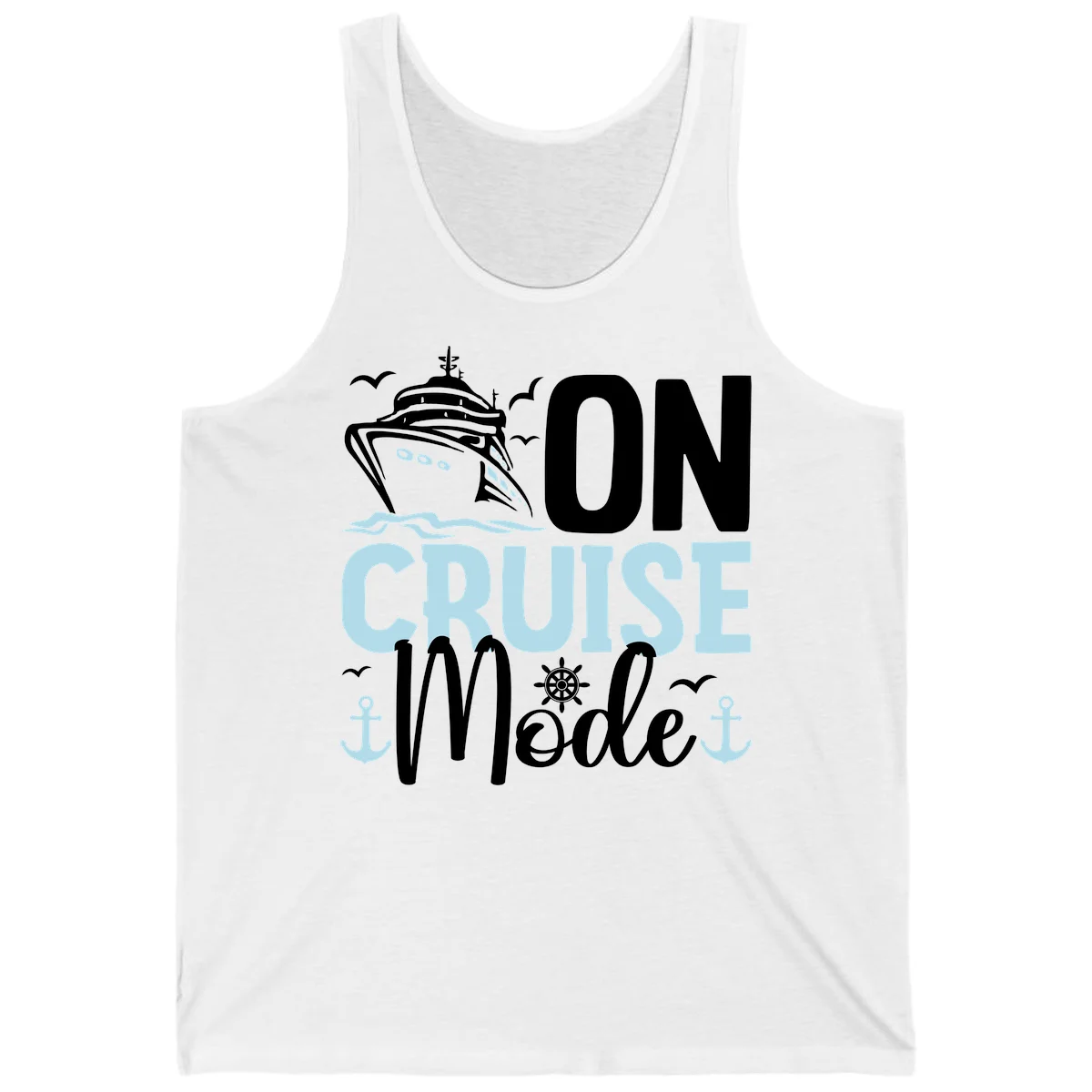 On Cruise Mode Unisex Tank Top in White