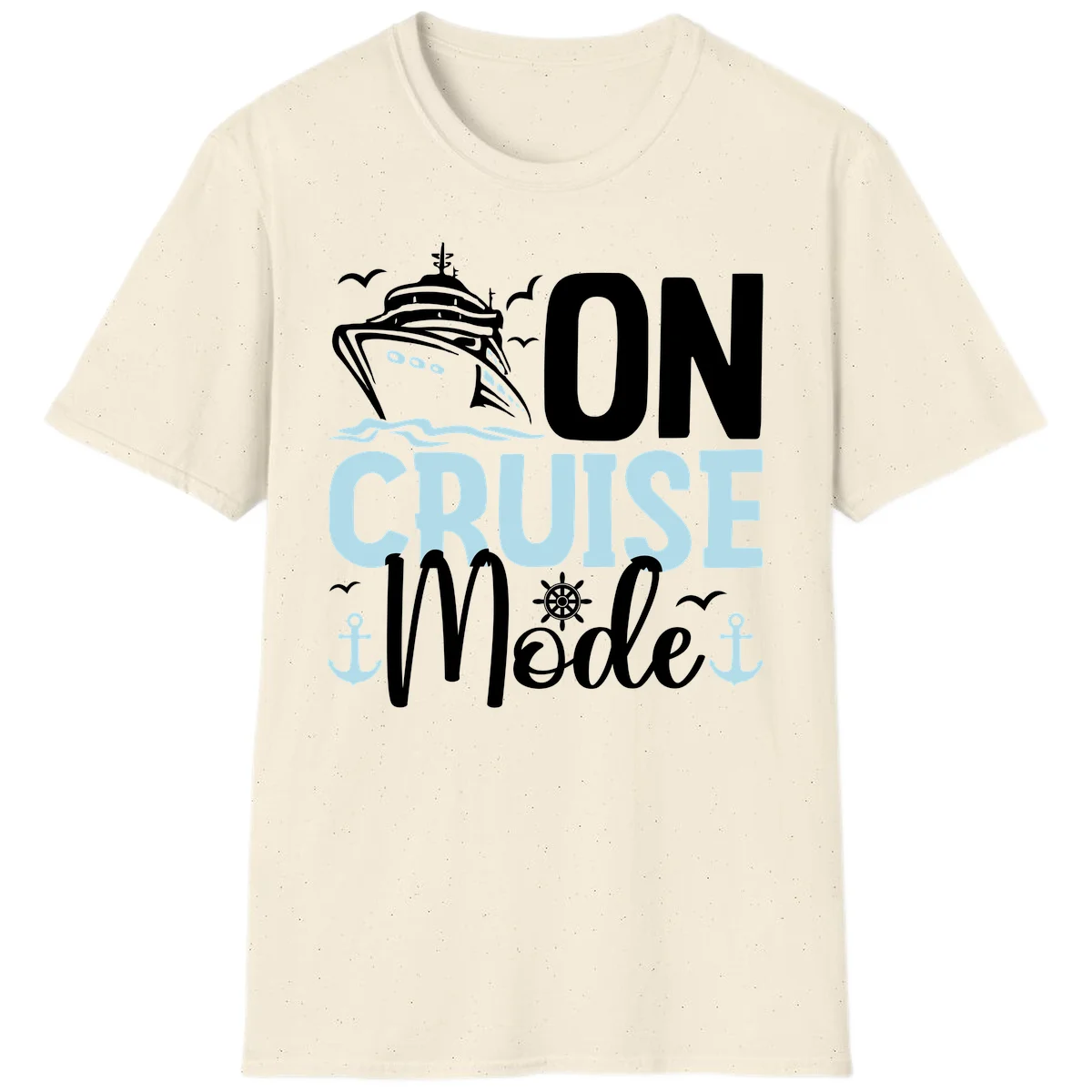 On Cruise Mode Vacation T-Shirt for Travelers in Natural
