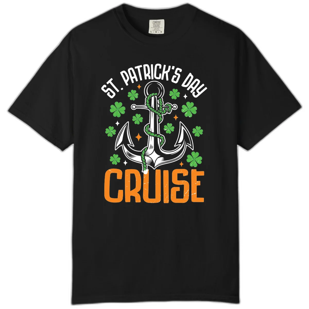 St. Patrick's Day Cruise Comfort Color Tee in Black