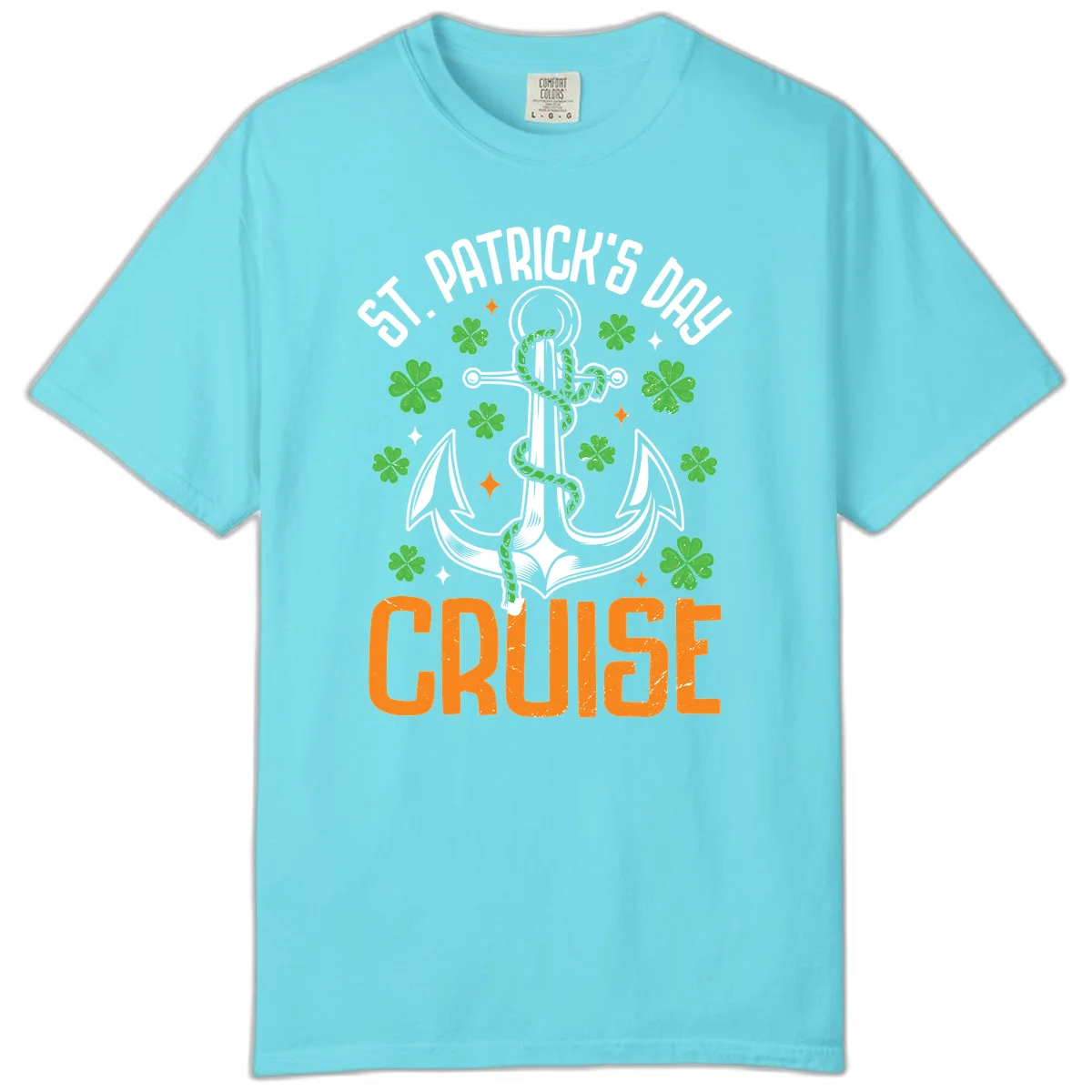 St. Patrick's Day Cruise Comfort Color Tee in Lagoon Blue