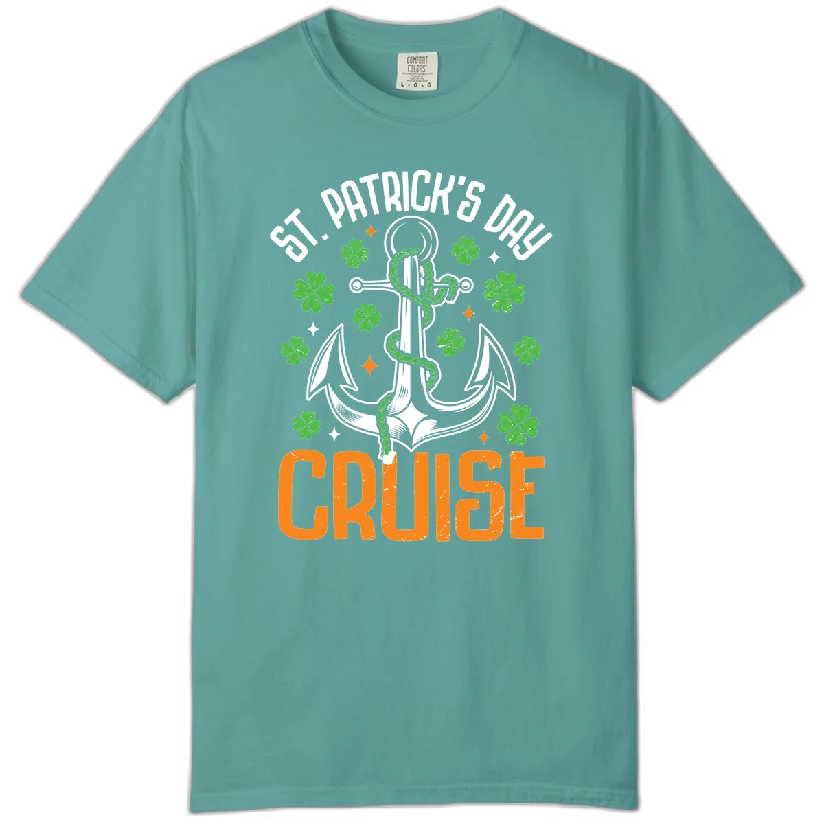St. Patrick's Day Cruise Comfort Color Tee in Seafoam