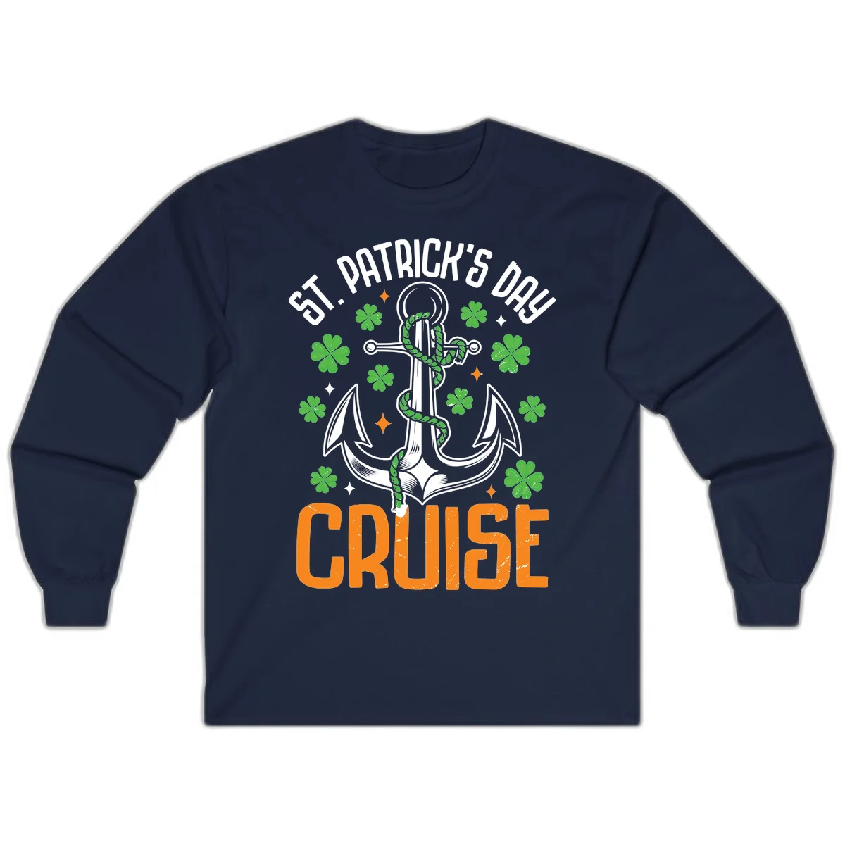 St. Patrick's Day Cruise Long Sleeve Tee in Navy