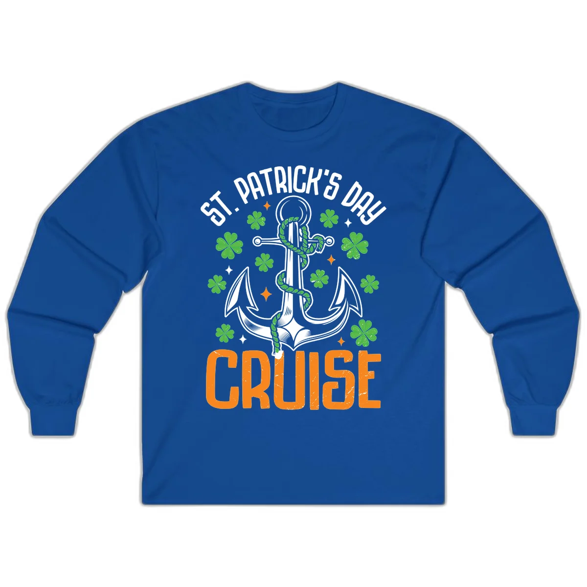 St. Patrick's Day Cruise Long Sleeve Tee in Royal