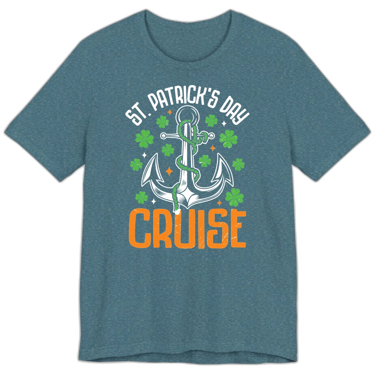 St. Patrick's Day Cruise Premium T-Shirt in Heather Deep Teal
