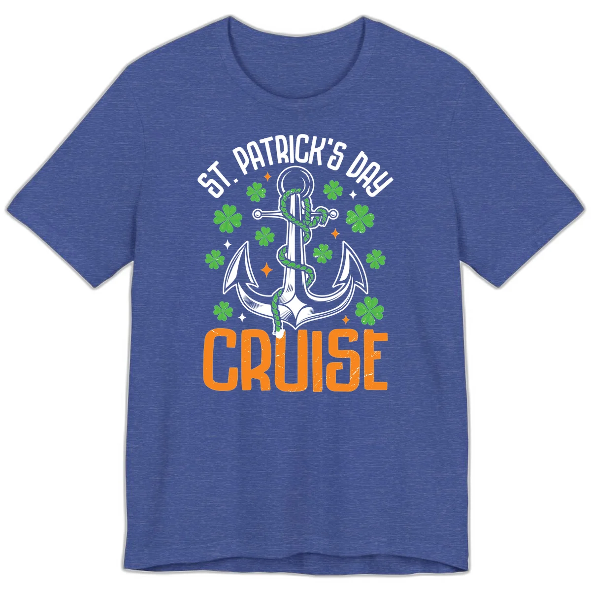 St. Patrick's Day Cruise Premium T-Shirt in Heather True Royal