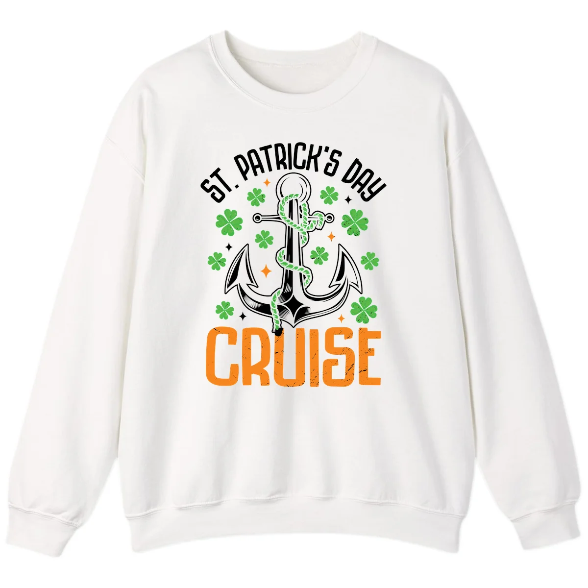 St. Patrick's Day Cruise Sweatshirt in White