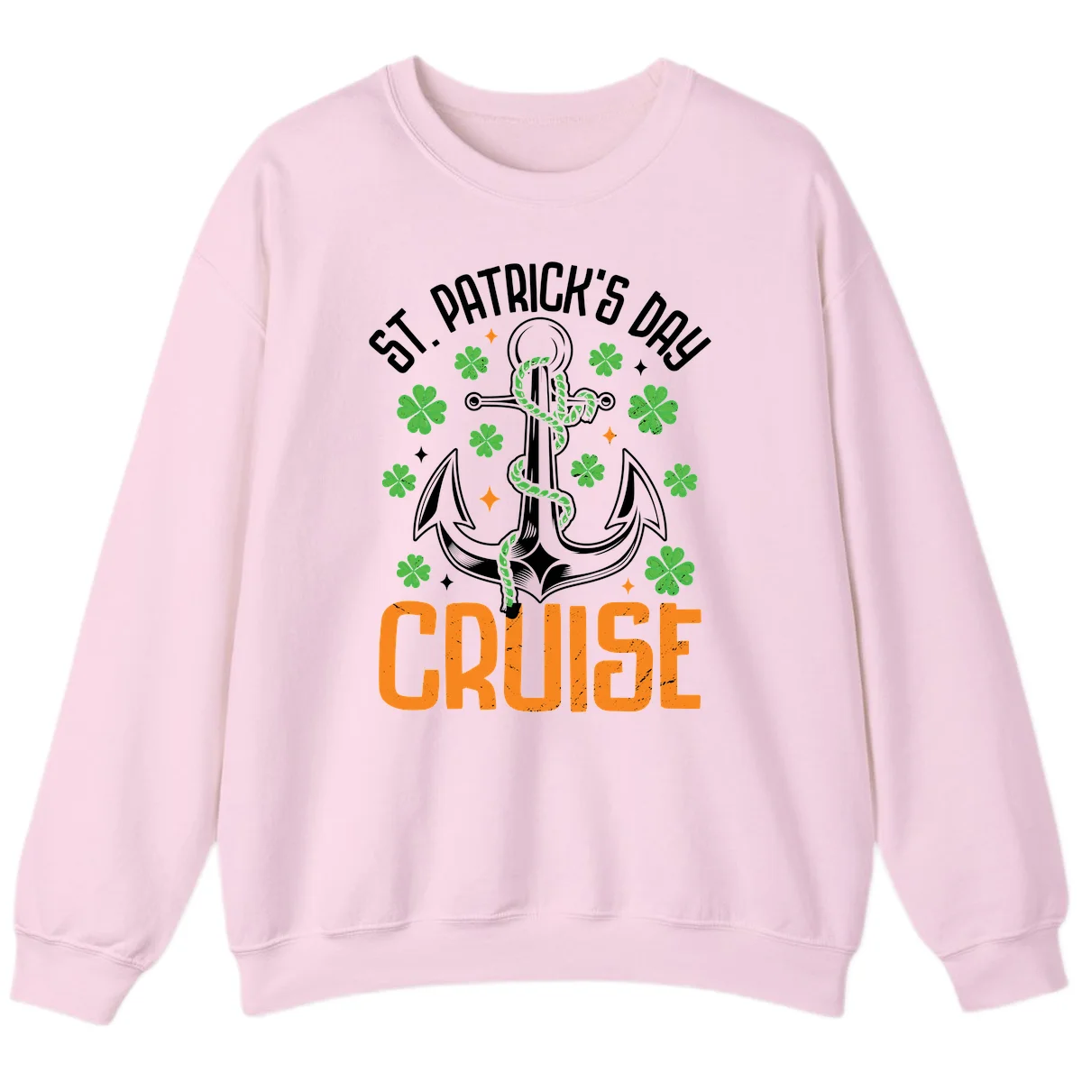 St. Patrick's Day Cruise Sweatshirt in Light Pink