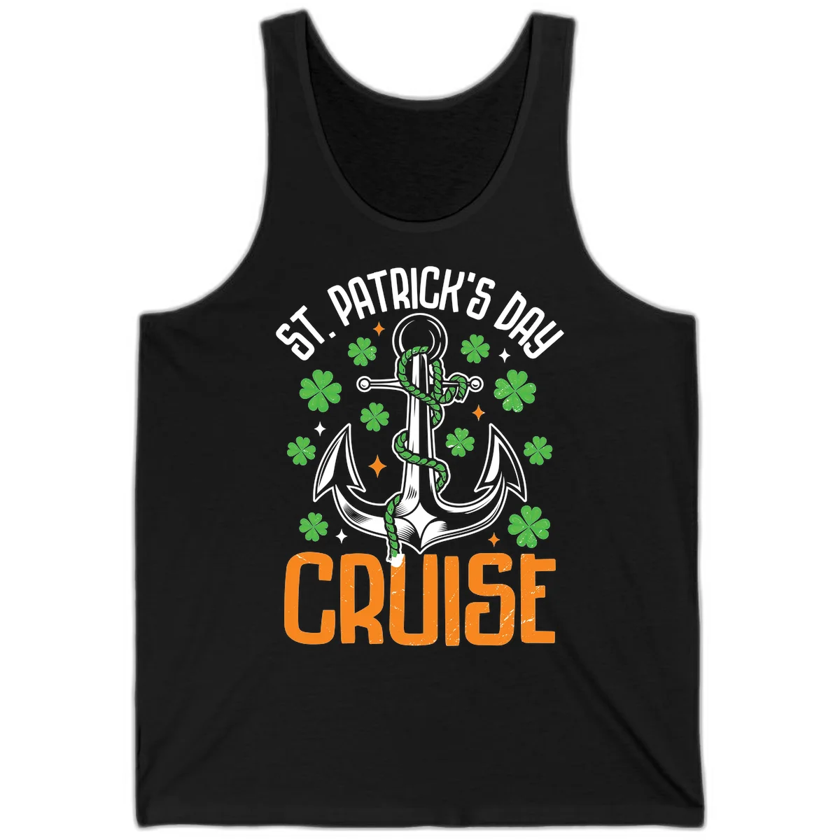 St. Patrick's Day Cruise Tank Top in Black