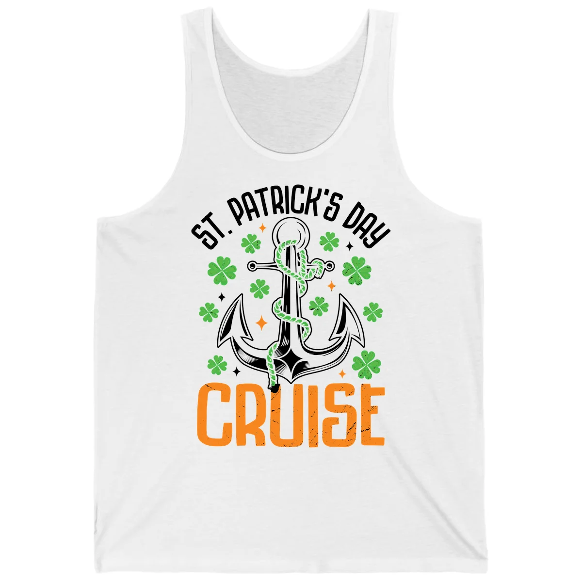 St. Patrick's Day Cruise Tank Top in White