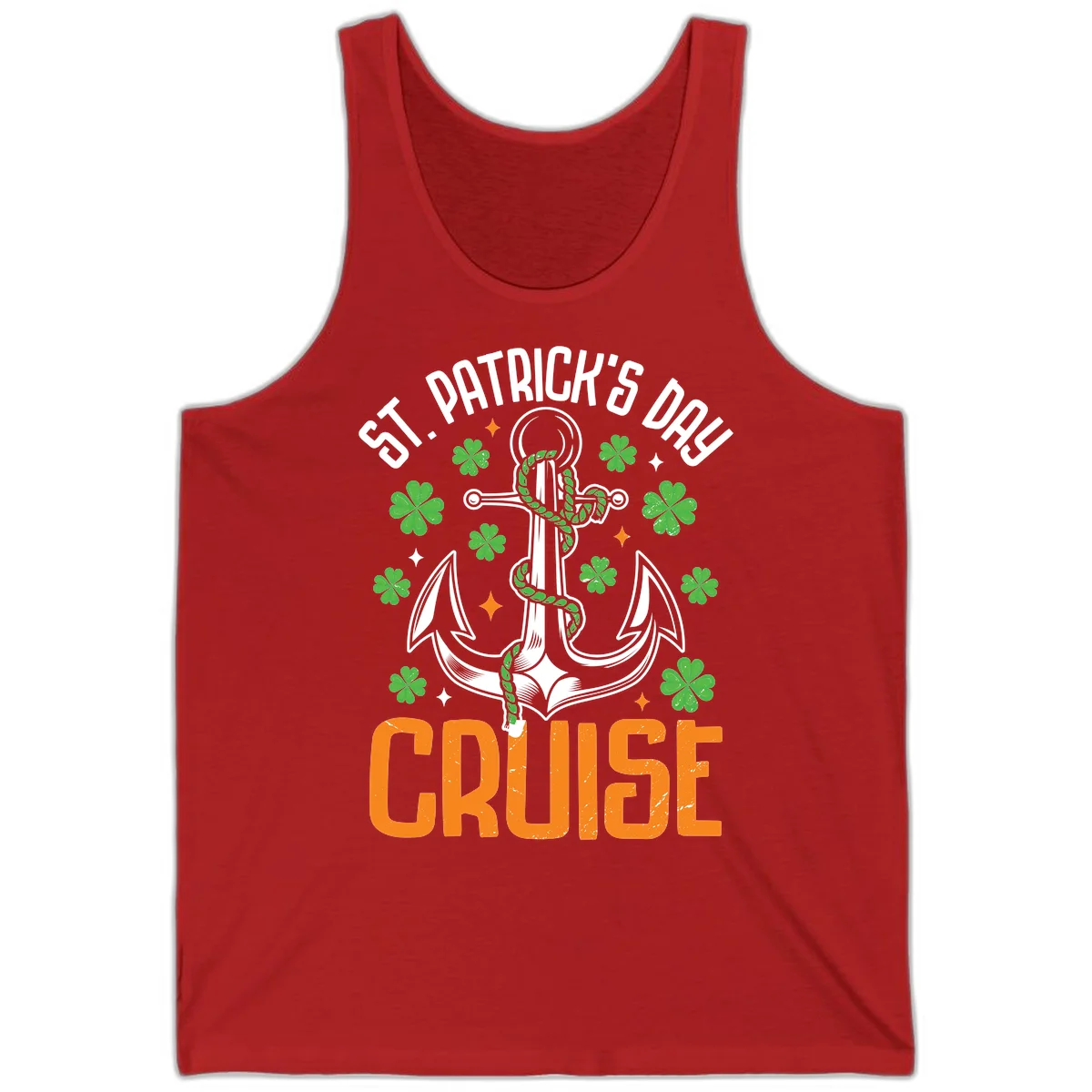 St. Patrick's Day Cruise Tank Top in Red