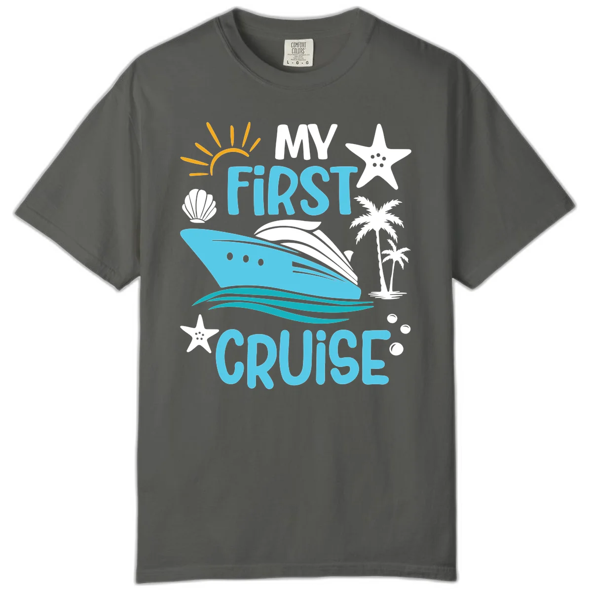 My First Cruise Comfort Color Tee in Pepper