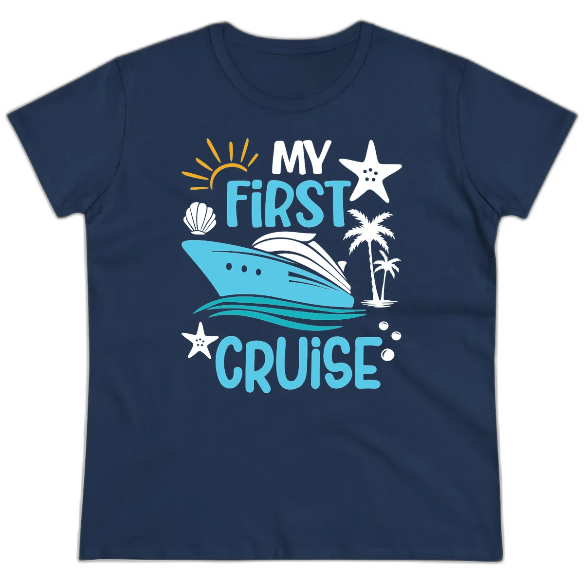 My First Cruise Ladies Tee in Navy