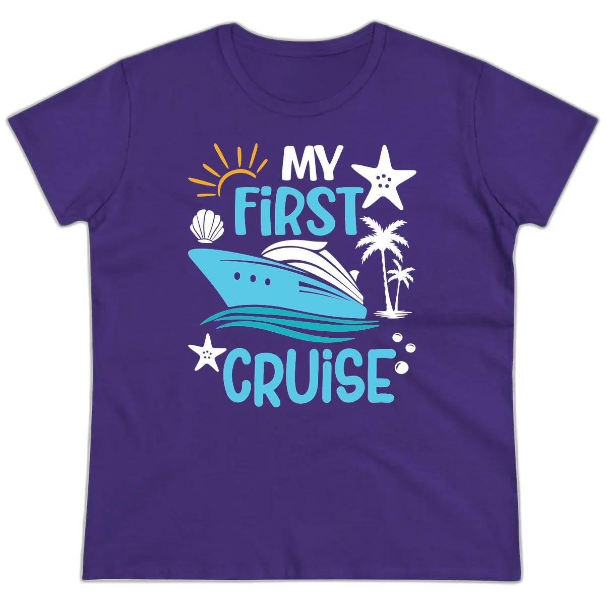 My First Cruise Ladies Tee in Purple