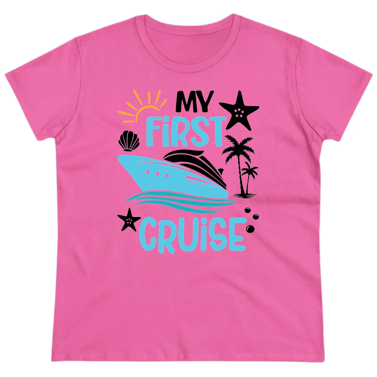 My First Cruise Ladies Tee in Azalea