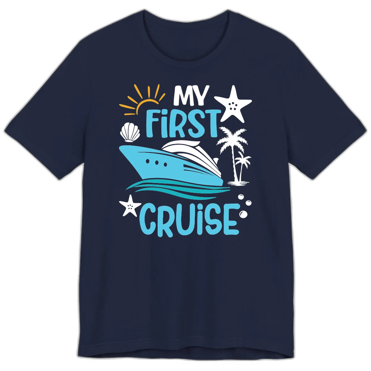 My First Cruise Premium T-Shirt in Navy