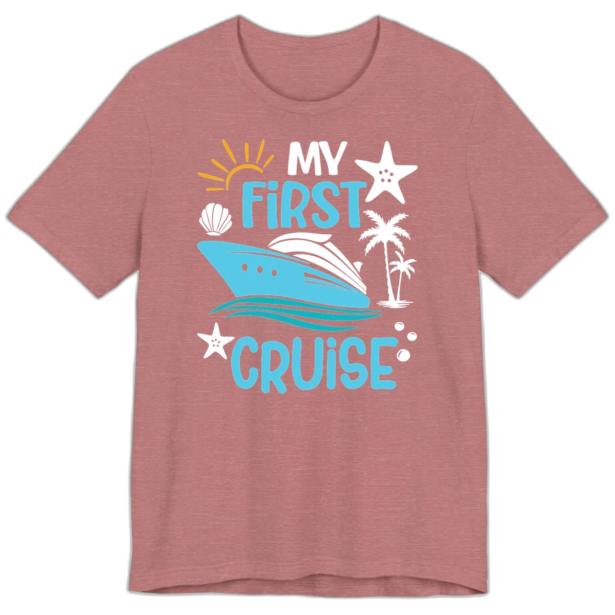 My First Cruise Premium T-Shirt in Heather Mauve