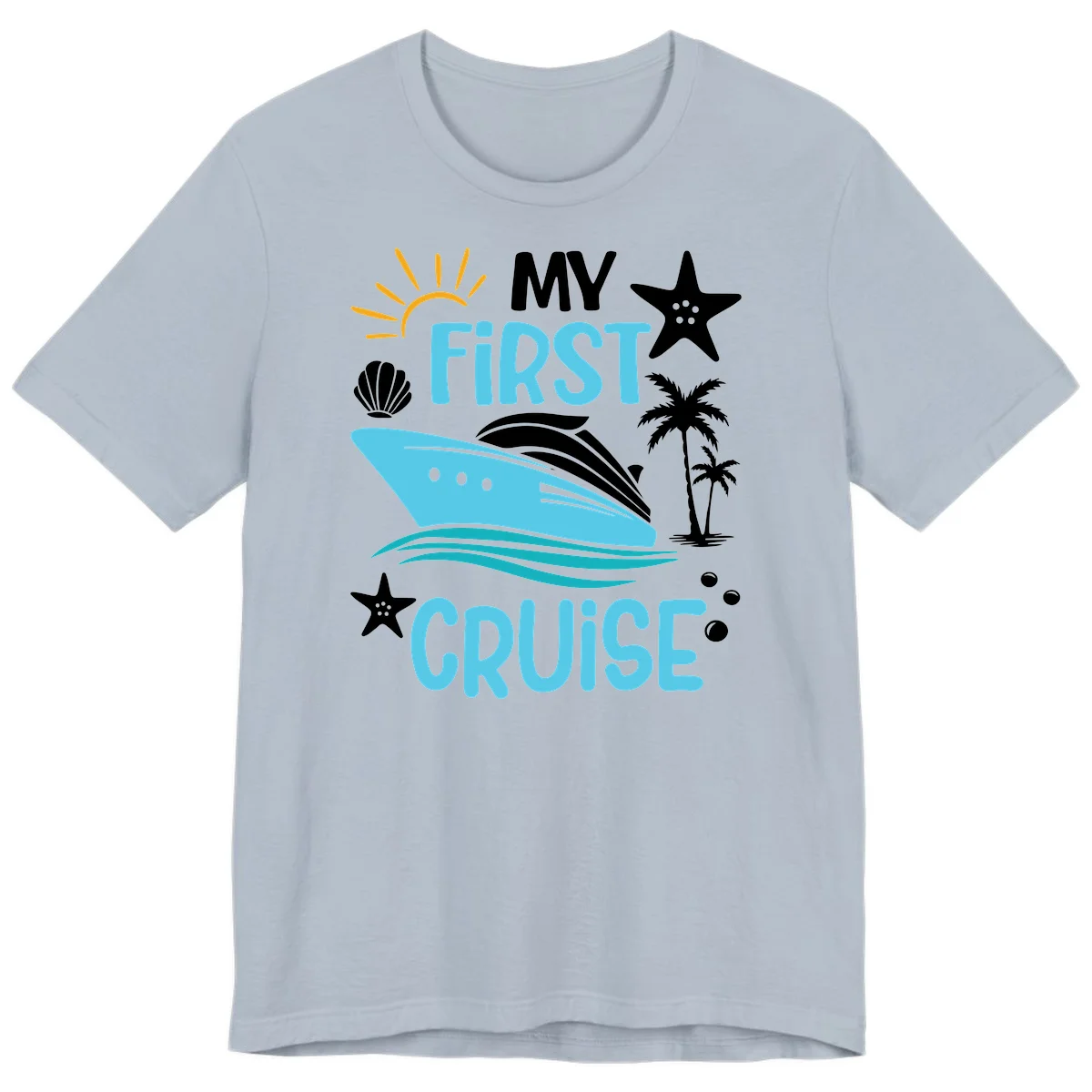 My First Cruise Premium T-Shirt in Light Blue
