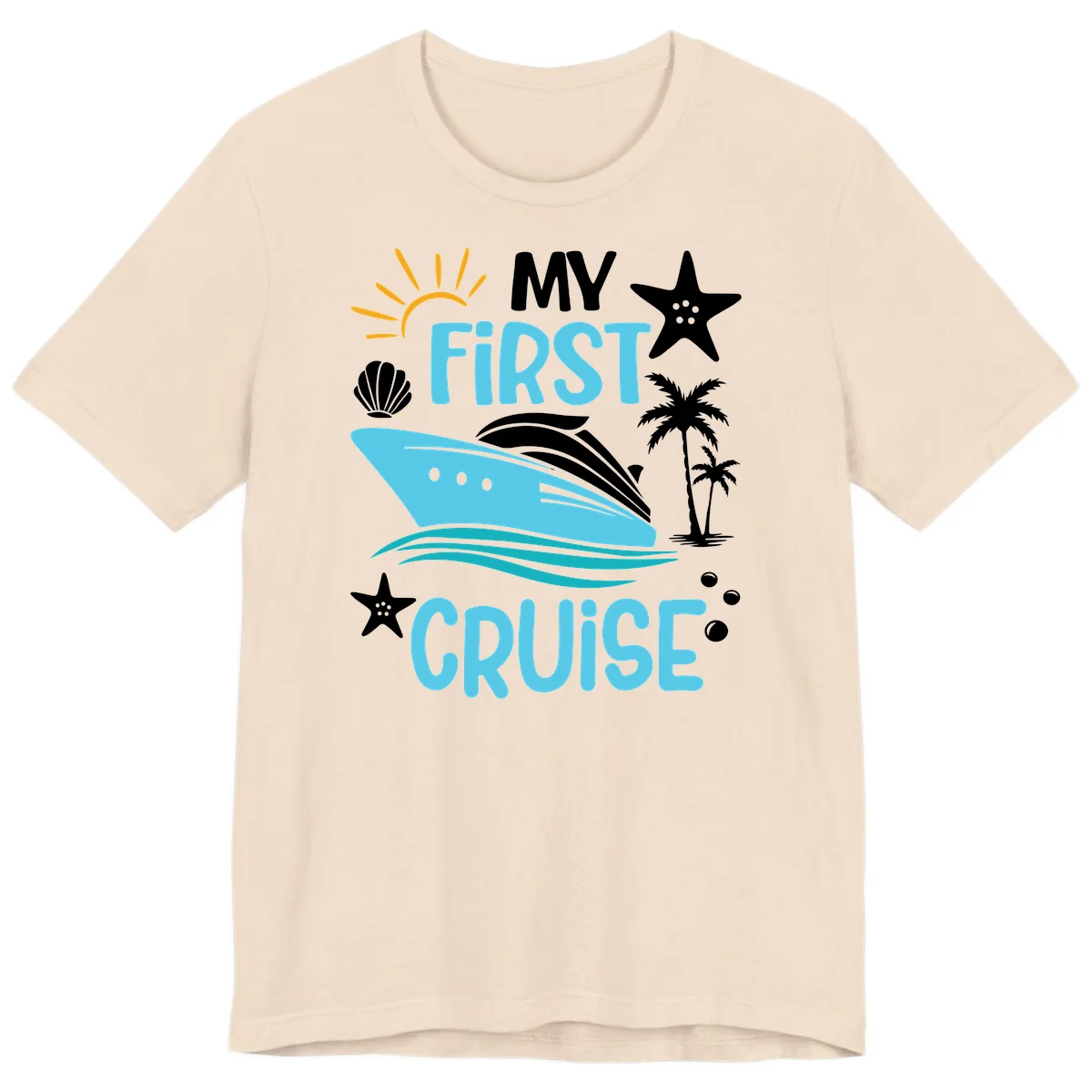 My First Cruise Premium T-Shirt in Soft Cream