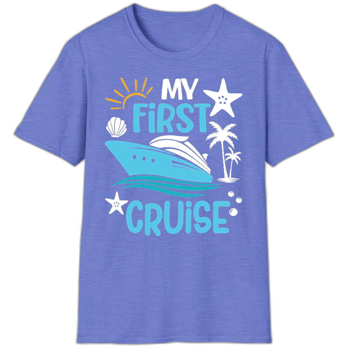 My First Cruise T-Shirt in Heather Royal