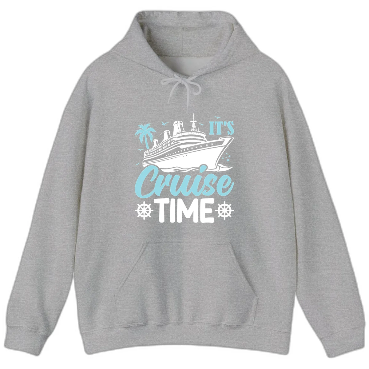 It's Cruise Time Hoodie in Sport Grey