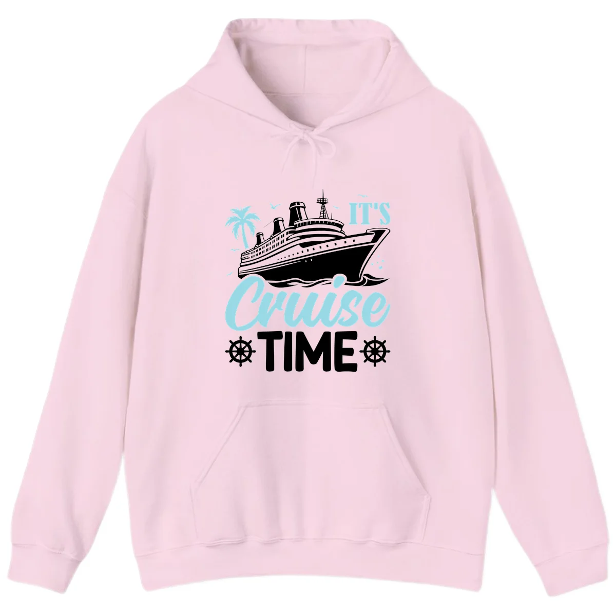 It's Cruise Time Hoodie in Light Pink